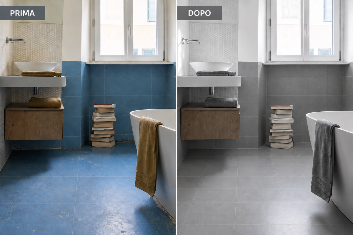 WATERPOXY PIASTRELLE – Pittura Epossidica Bicomponente per INTERNI ed ESTERNI
