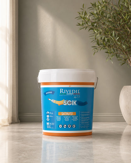 SCIK SATINATO - Pittura acrilica satinata SUPER - LAVABILE per INTERNI