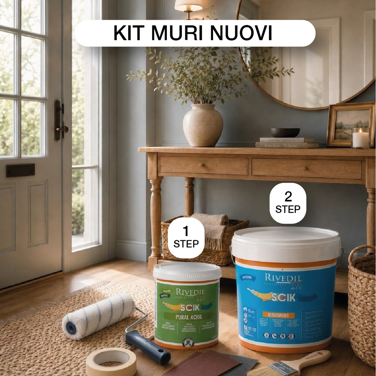 SCIK MONOMANO - Pittura acrilica opaca SUPER-LAVABILE per INTERNI