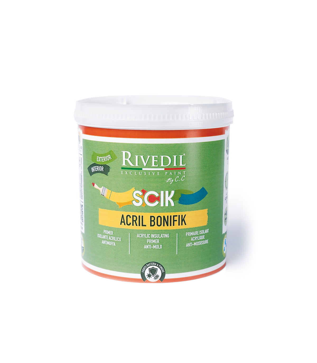 SCIK ACRIL BONIFIK | Primer Isolante Acrilico Antimuffa 0,75 e 5 L