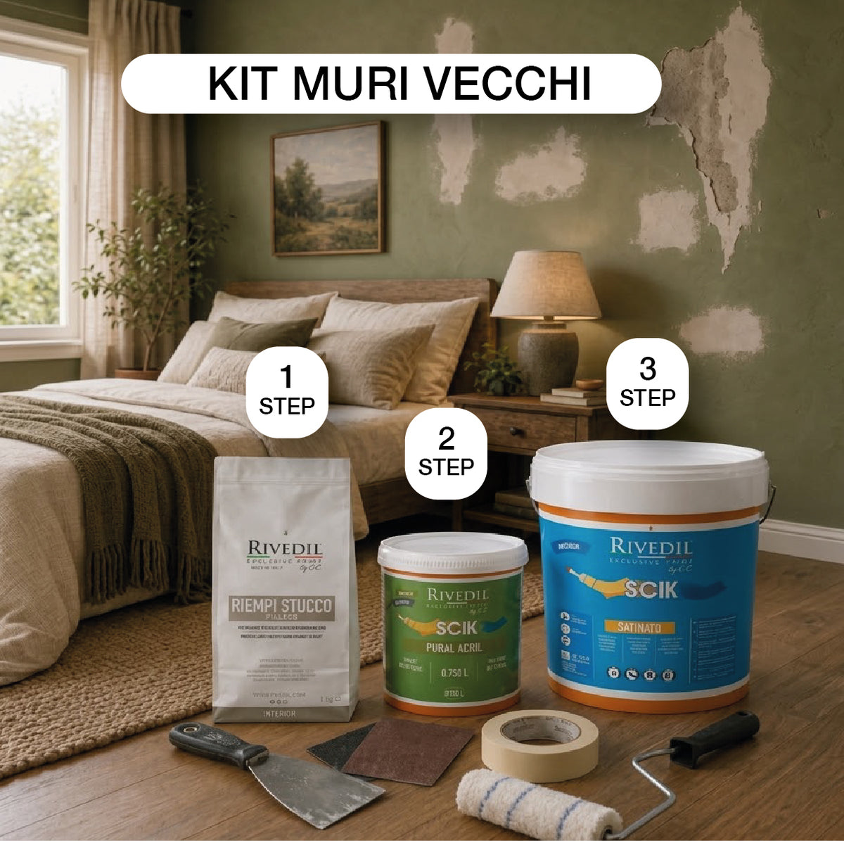 SCIK SATINATO - Pittura acrilica satinata SUPER - LAVABILE per INTERNI