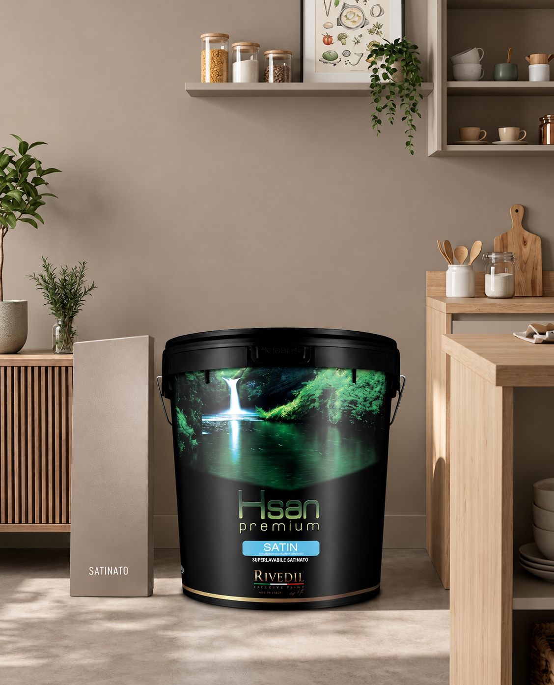 HSAN PREMIUM SATIN – Idropittura Lavabile Professionale per Interni